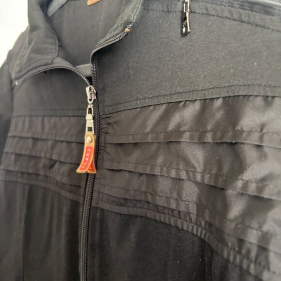 VTG 90s Zip Up Jersey Polo with Zipper Accents - Picture 1 of 3